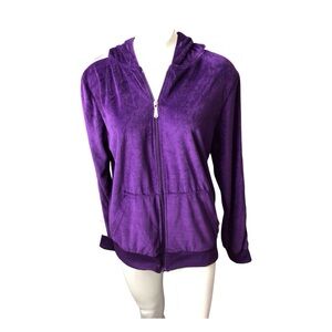 Tracksuit Brand Vibrant Purple Women's Zip-Up Hoodie size XL